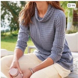 Soft Surroundings Lovett Striped Pocket Tunic